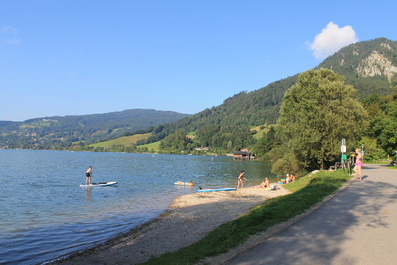 Badestrand am Südufer des Schliersee